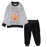 Long-Sleeved Chilly Weather Velvet Pajama - Ourkids - Ourkids