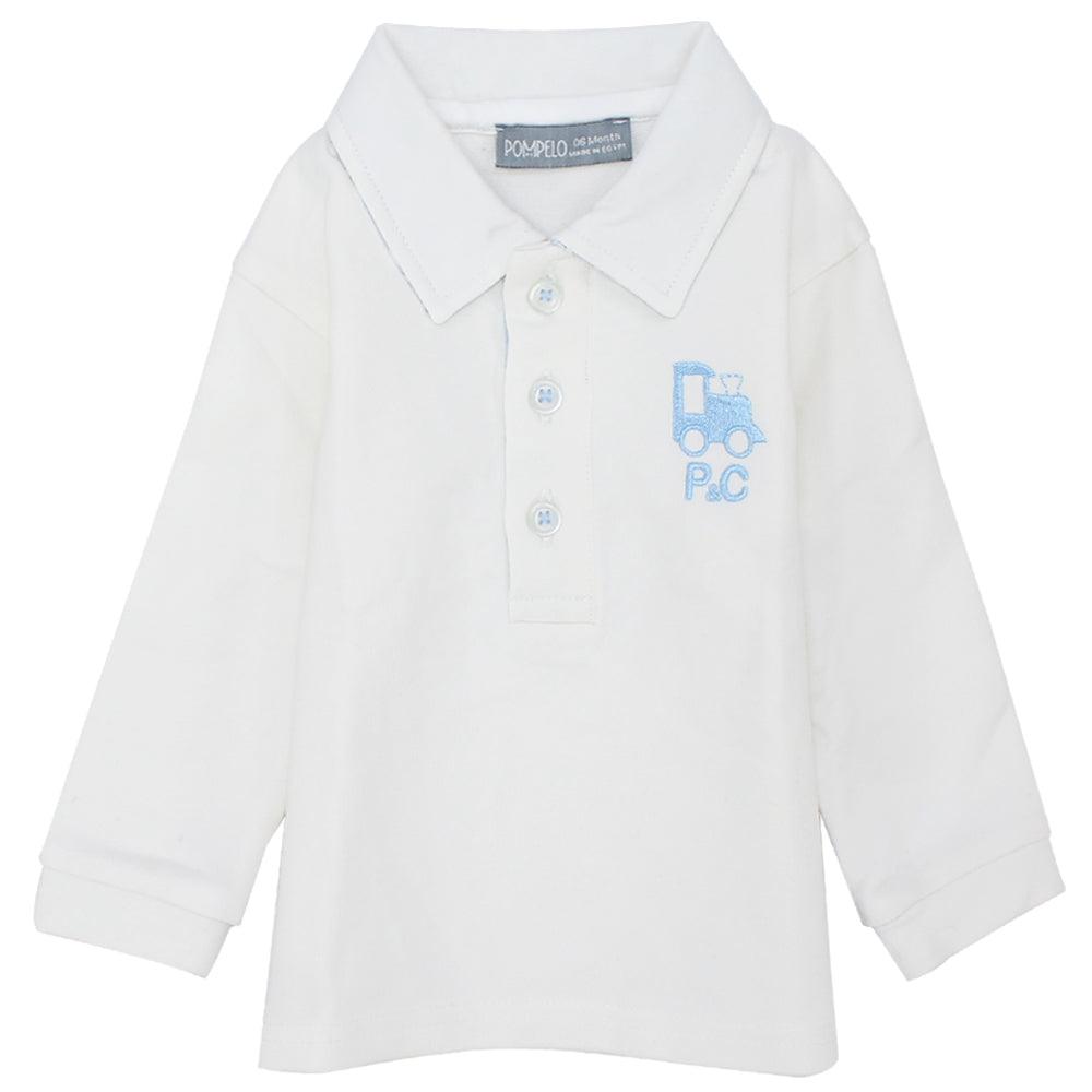 Long-Sleeved Choo-Choo Train Polo Shirt - Ourkids - Pompelo