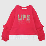 Long-Sleeved Cropped Sweatshirt - Ourkids - Quokka