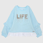 Long-Sleeved Cropped Sweatshirt - Ourkids - Quokka