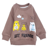 Long-Sleeved Fleeced Best Friends Pajama - Ourkids - Rosso