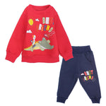 Long-Sleeved Fleeced Crocodile Pajama - Ourkids - Rosso