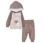 Long-Sleeved Fleeced Hooded Baby Bear Pajama - Ourkids - Rosso