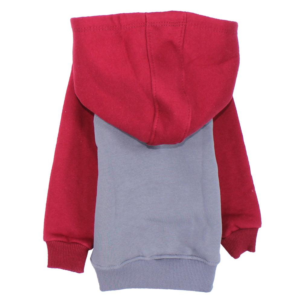 Long-Sleeved Fleeced Hooded Baby Bear Pajama - Ourkids - Rosso