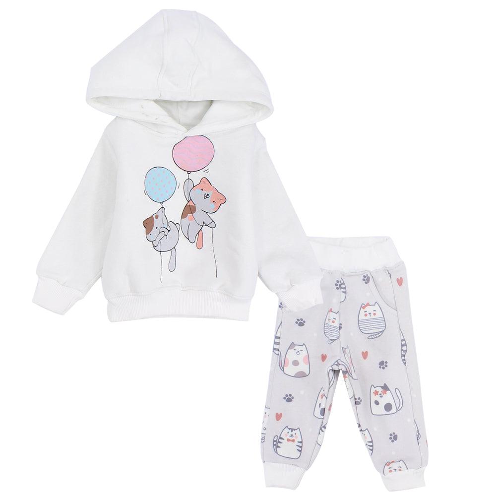 Long-Sleeved Fleeced Hooded Flying Guinea Pigs Pajama - Ourkids - Rosso