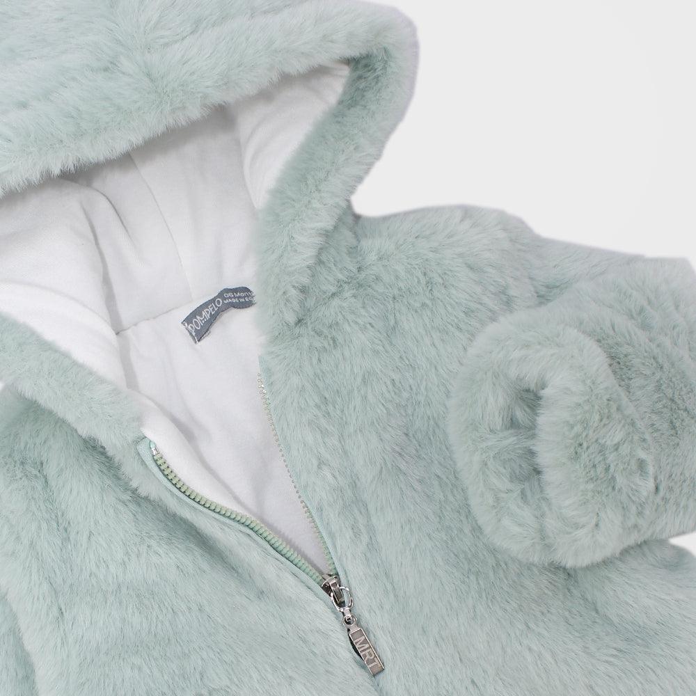 Long-Sleeved Fleeced Hooded Jacket - Ourkids - Pompelo
