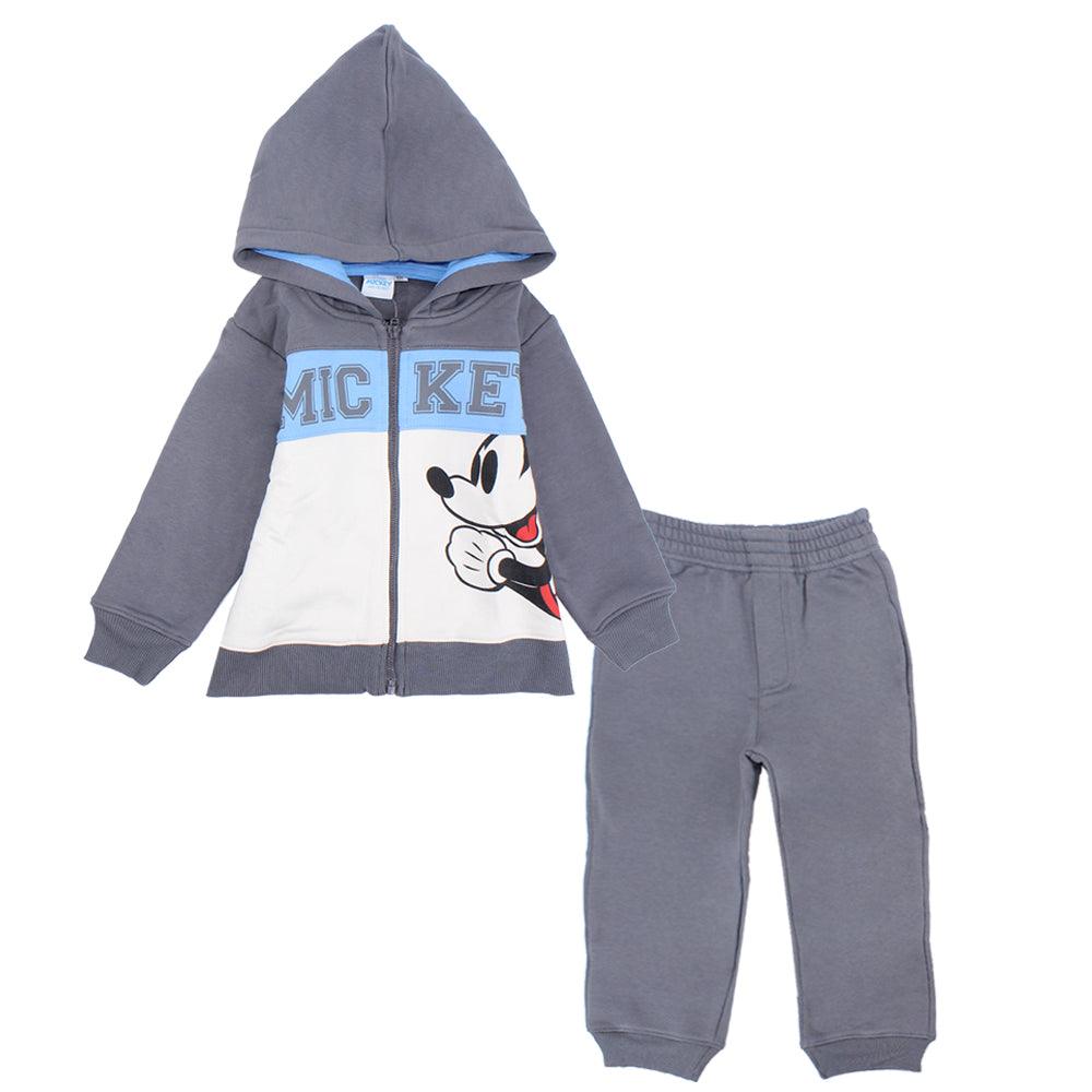 Long-Sleeved Fleeced Hooded Mickey Mouse Pajama - Ourkids - Morenella