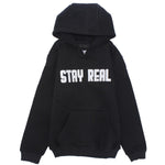 Long-Sleeved Fleeced Hooded Pajama (Stay Real) - Ourkids - Rosso