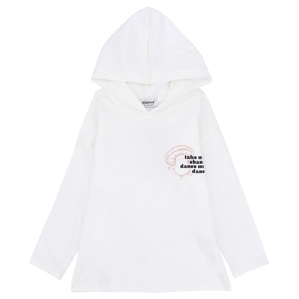 Long-Sleeved Fleeced Hooded T-shirt - Ourkids - Playmore