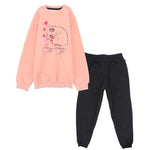 Long-Sleeved Fleeced Kitten Pajama - Ourkids - Rosso