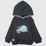 Long-Sleeved Fleeced Printed Hoodie - Ourkids - Quokka