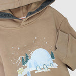 Long-Sleeved Fleeced Printed Hoodie - Ourkids - Quokka