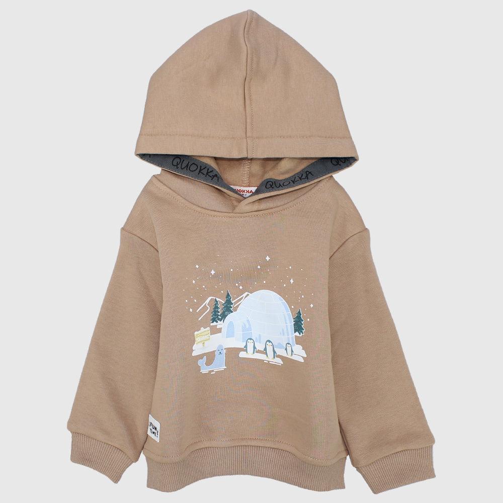 Long-Sleeved Fleeced Printed Hoodie - Ourkids - Quokka