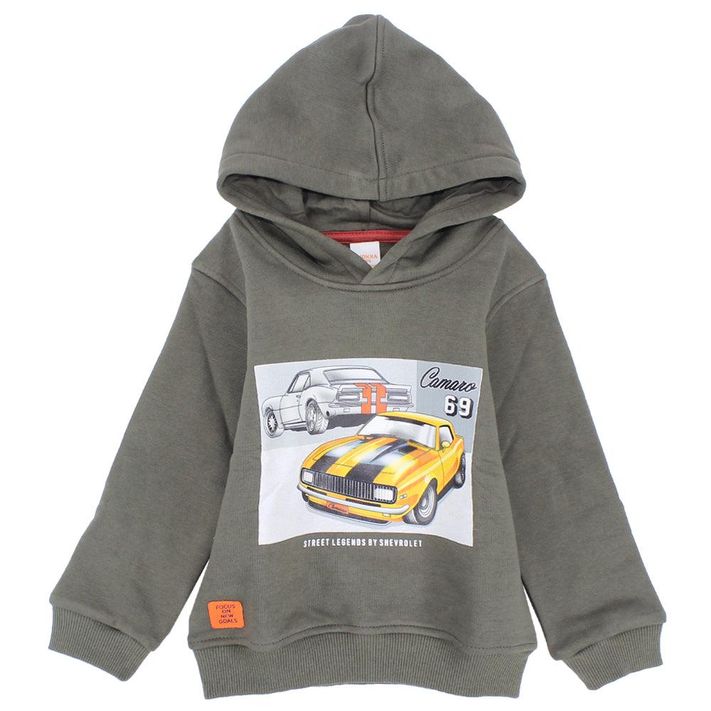 Long-Sleeved Fleeced Printed Hoodie - Ourkids - Quokka