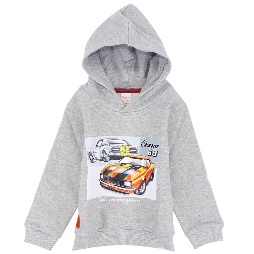 Long-Sleeved Fleeced Printed Hoodie - Ourkids - Quokka