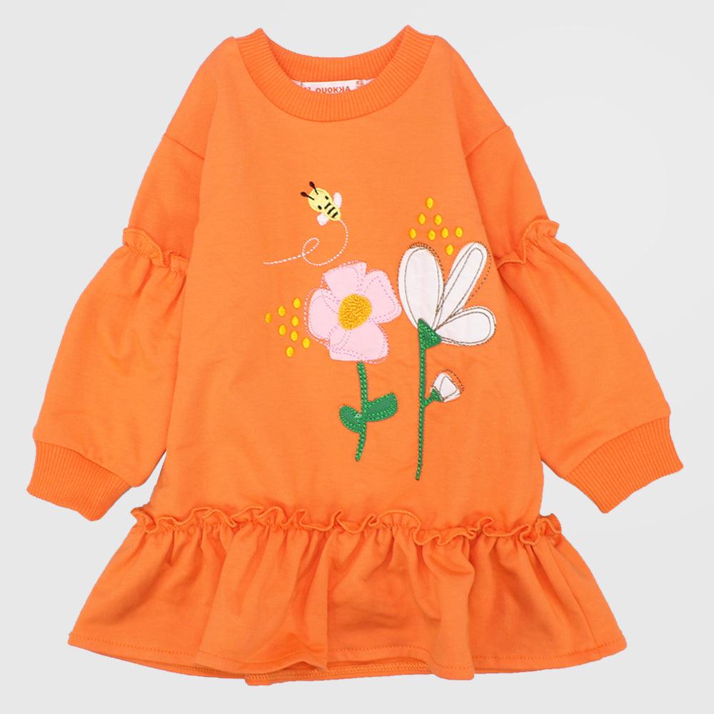 Long-Sleeved Flowery Dress - Ourkids - Quokka