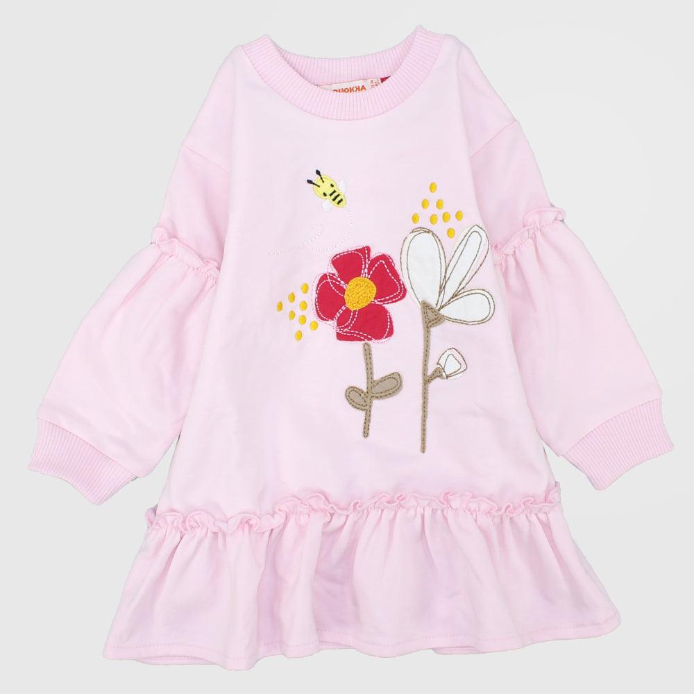 Long-Sleeved Flowery Dress - Ourkids - Quokka