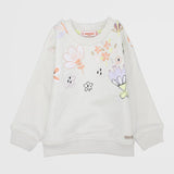 Long-Sleeved Flowery Sweatshirt - Ourkids - Quokka