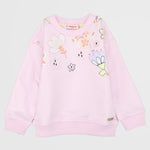 Long-Sleeved Flowery Sweatshirt - Ourkids - Quokka