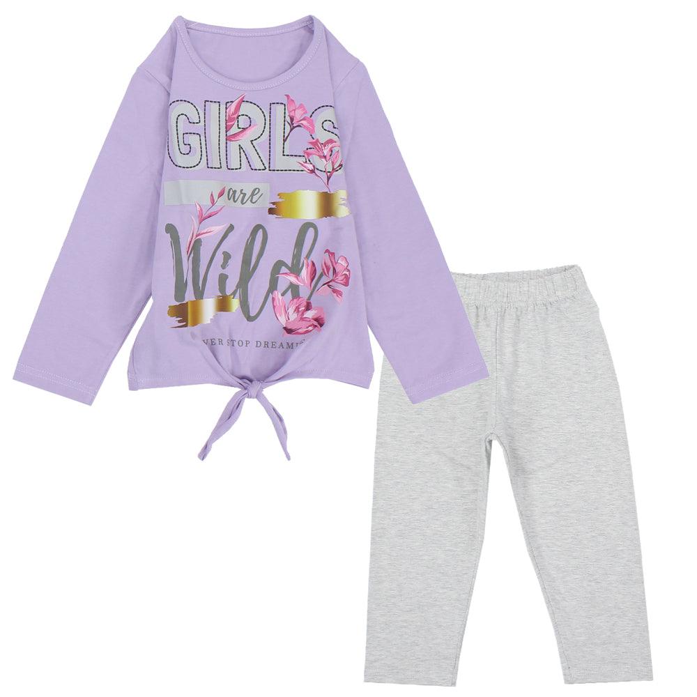 Long-Sleeved "Girls Are Wild" Pajama - Ourkids - Dream