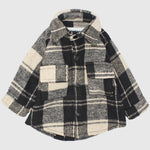 Long-Sleeved Grey Checkered Shirt - Ourkids - Playmore