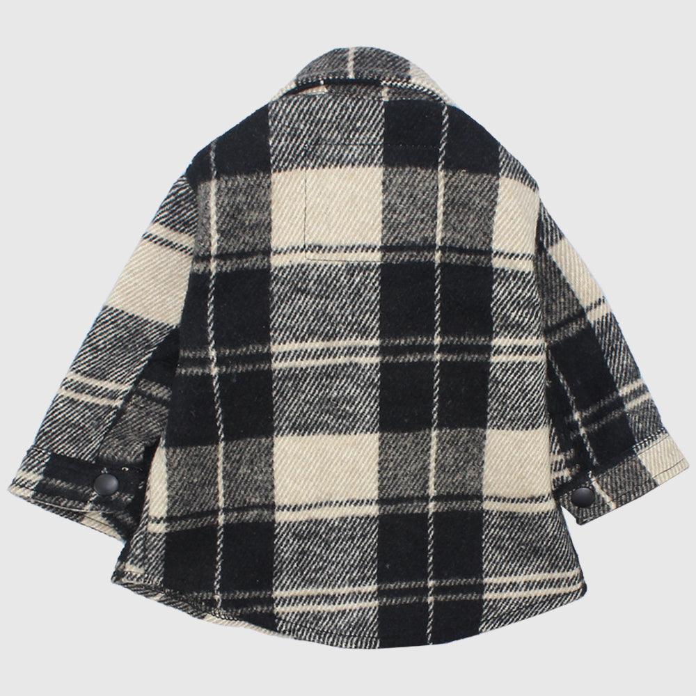 Long-Sleeved Grey Checkered Shirt - Ourkids - Playmore