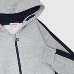 Long-Sleeved Grey Hooded Jacket - Ourkids - Pompelo