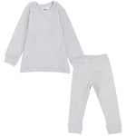 Long-Sleeved Grey Thermal Underwear Set - Ourkids - Ourkids