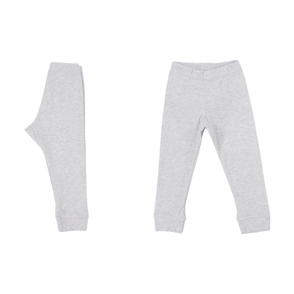 Long-Sleeved Grey Thermal Underwear Set - Ourkids - Ourkids