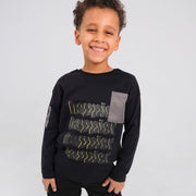 Long-Sleeved Happier T-shirt - Ourkids - Playmore