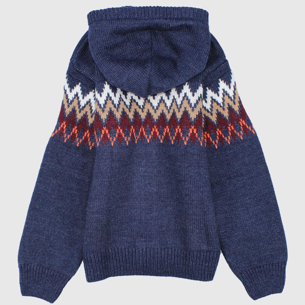 Long-Sleeved Hooded Knit Jacket - Ourkids - Quokka