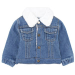 Long-Sleeved Jean Jacket With Front Pockets - Ourkids - Pompelo