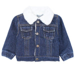Long-Sleeved Jean Jacket With Front Pockets - Ourkids - Pompelo