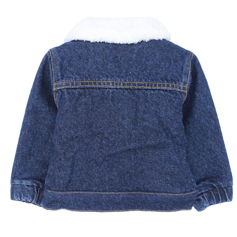 Long-Sleeved Jean Jacket With Front Pockets - Ourkids - Pompelo