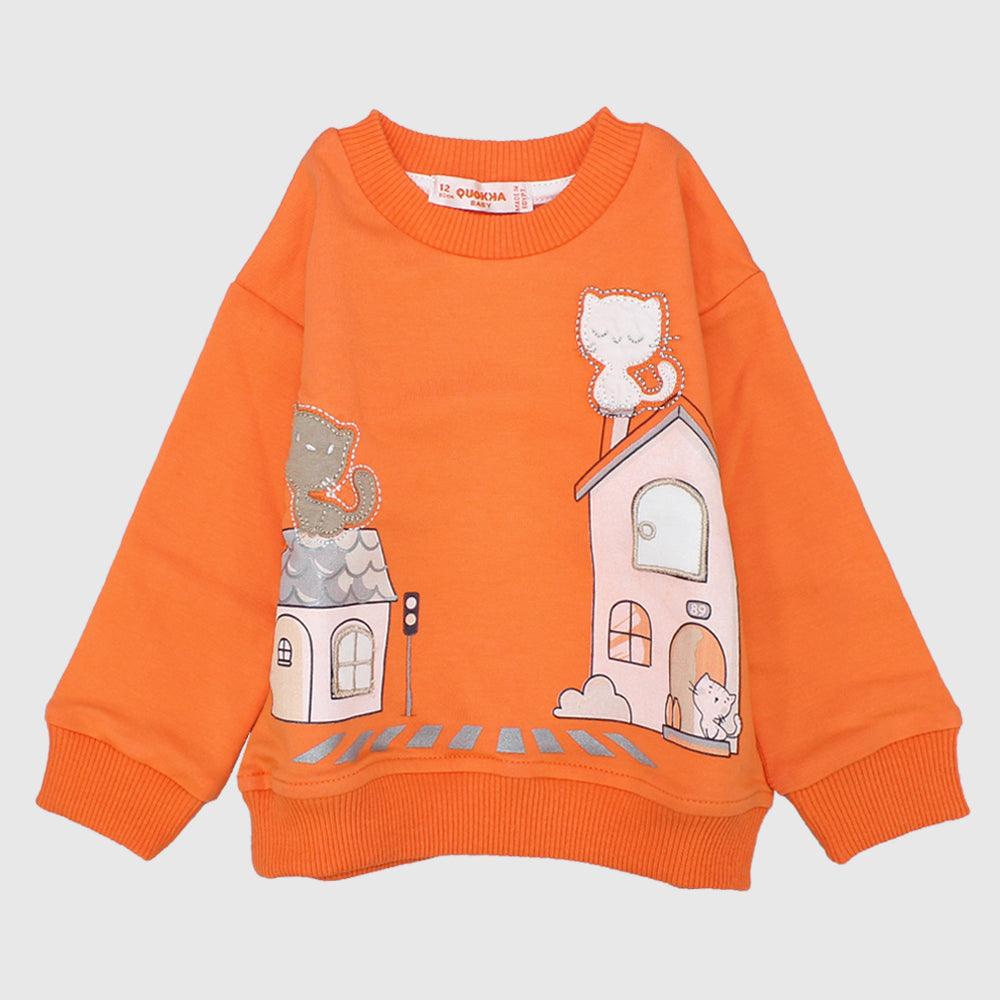 Long-Sleeved Kitten House Sweatshirt - Ourkids - Quokka