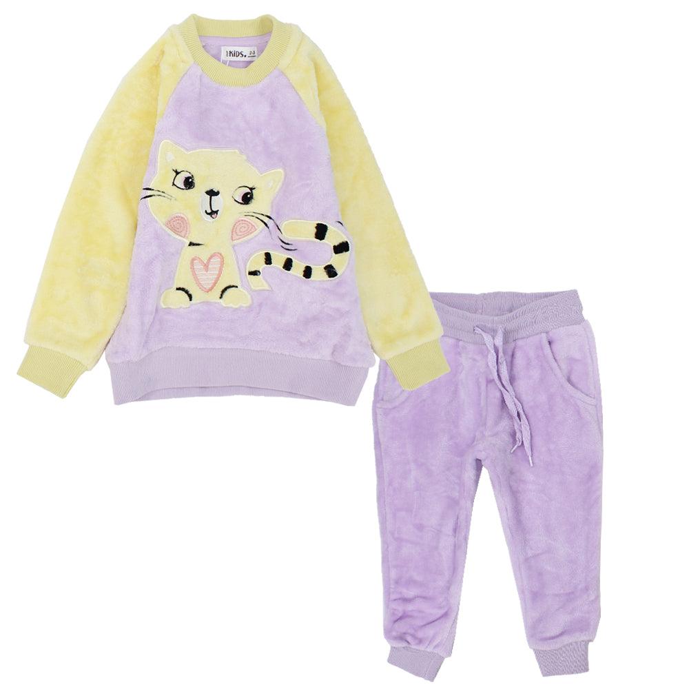 Long-Sleeved Kitten Velvet Pajama - Ourkids - Ourkids