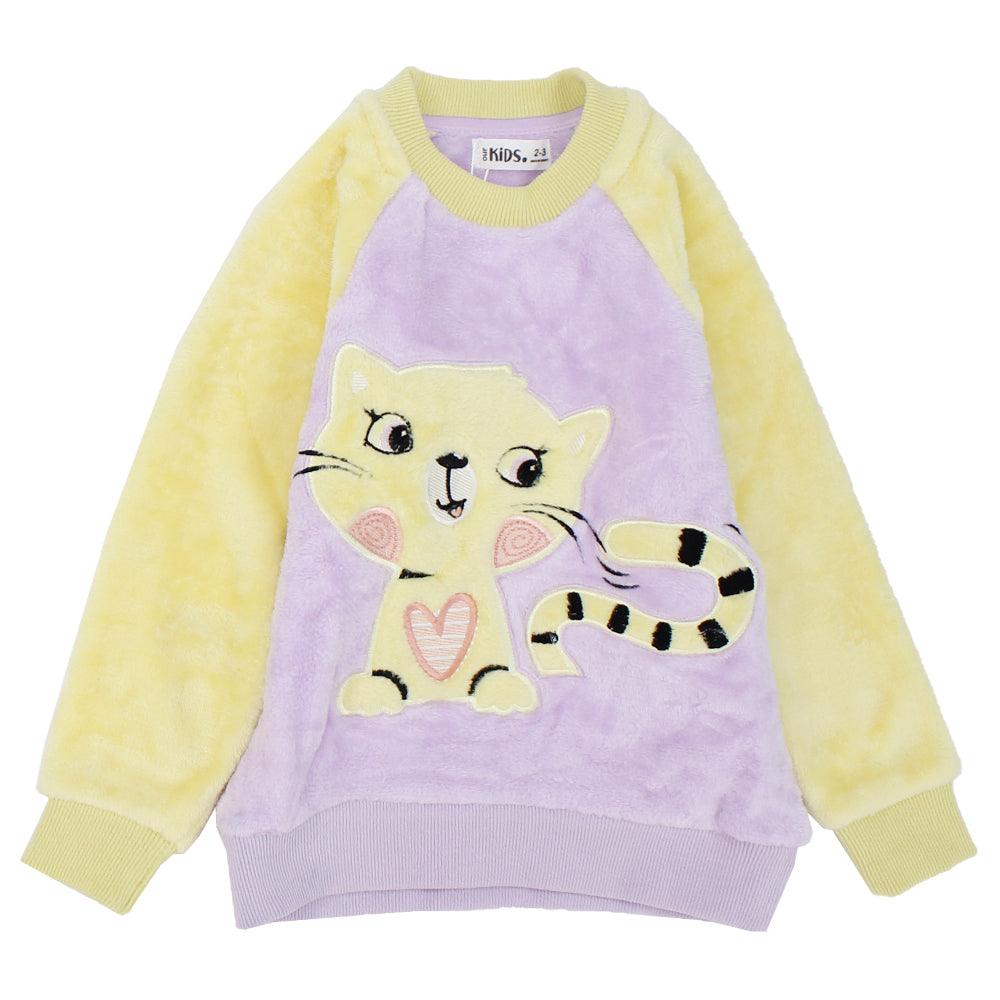 Long-Sleeved Kitten Velvet Pajama - Ourkids - Ourkids