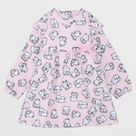 Long-Sleeved Kitty Kittens Dress - Ourkids - Quokka