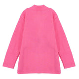 Long-Sleeved Pink Half-Collar T-Shirt - Ourkids - Ourkids
