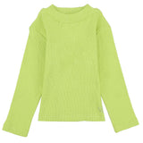 Long-Sleeved Plain Half-Collar T-Shirt - Ourkids - Quokka