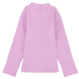 Long-Sleeved Plain Half-Collar T-Shirt - Ourkids - Quokka