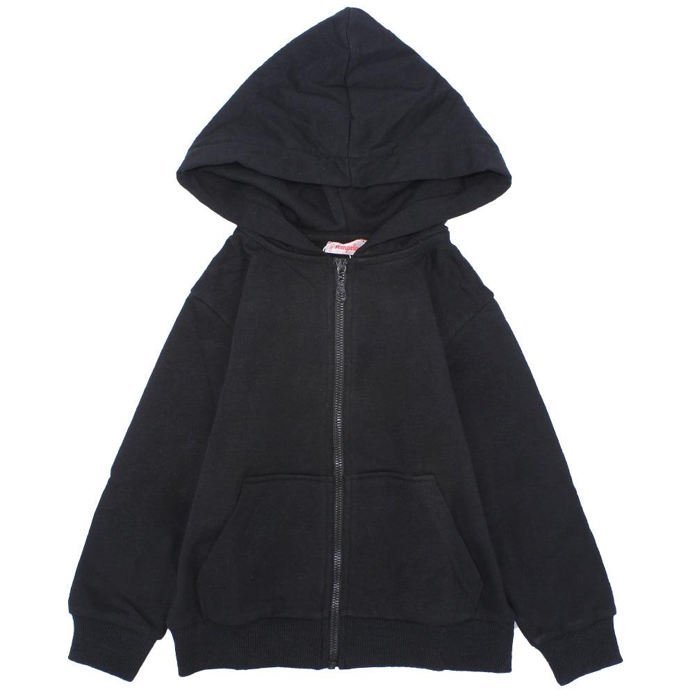 Long-Sleeved Plain Hooded Jacket - Ourkids - Pompelo