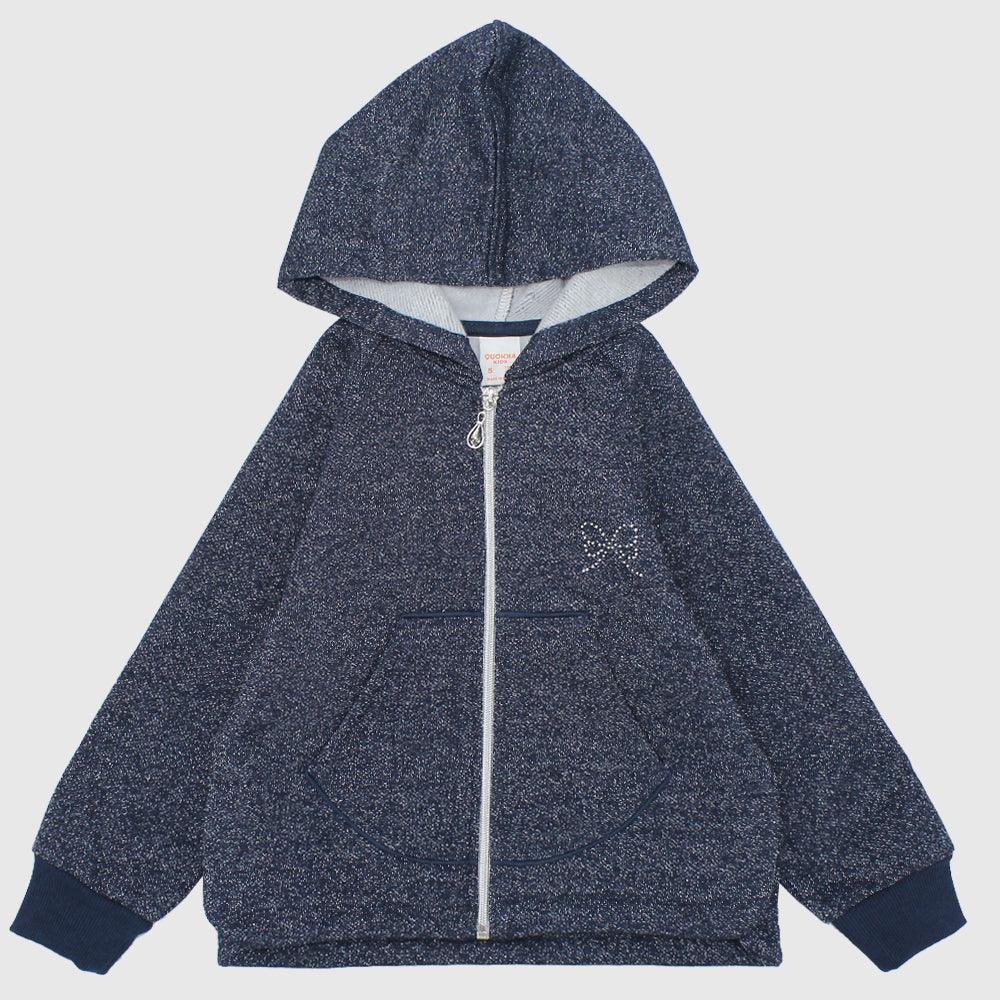 Long-Sleeved Plain Hooded Jacket - Ourkids - Quokka