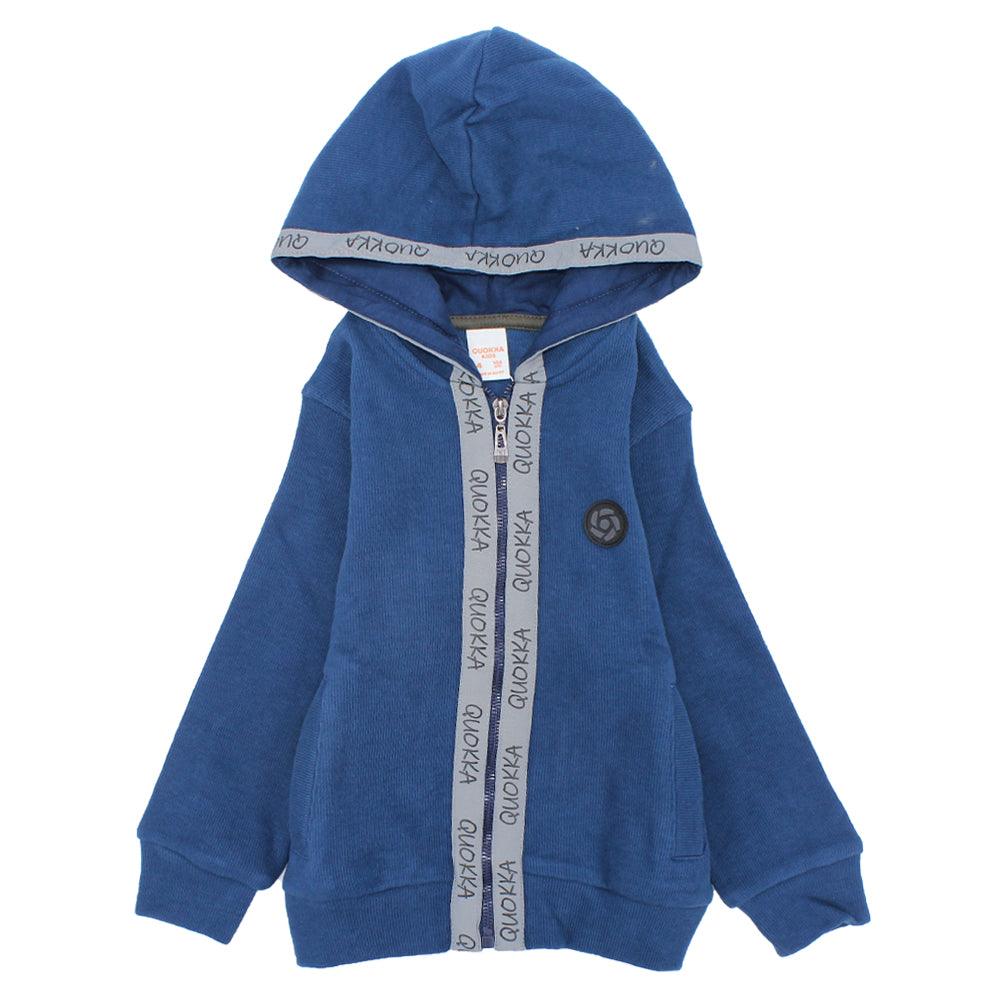 Long-Sleeved Plain Hooded Jacket - Ourkids - Quokka