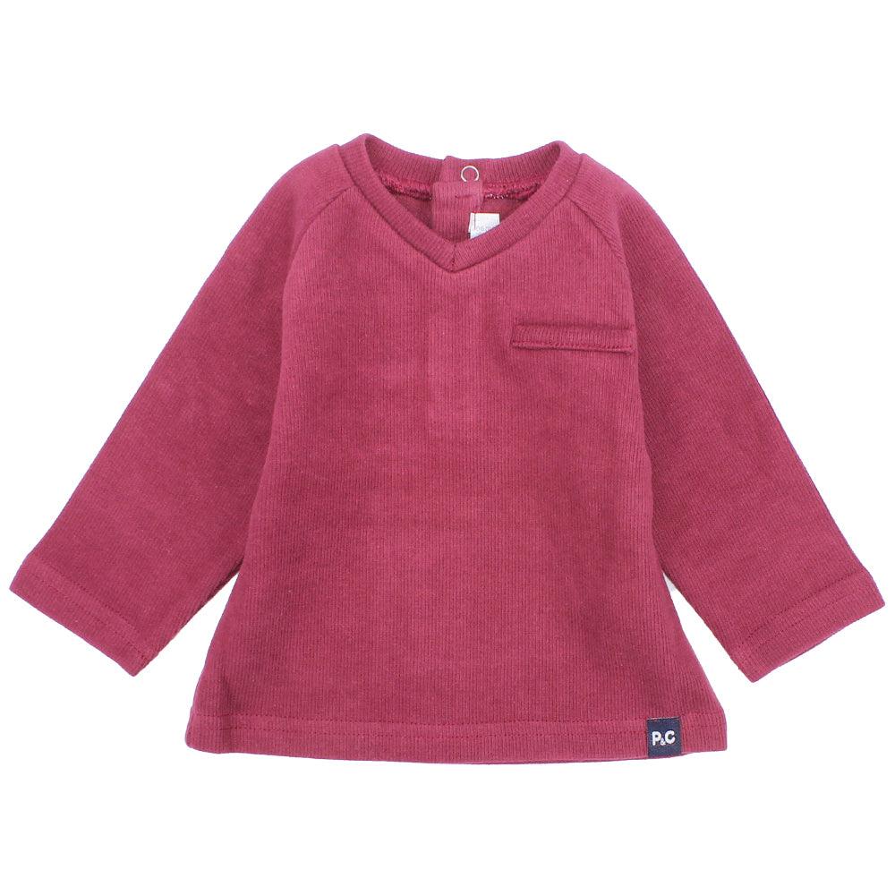 Long-Sleeved Plain Pullover - Ourkids - Pompelo