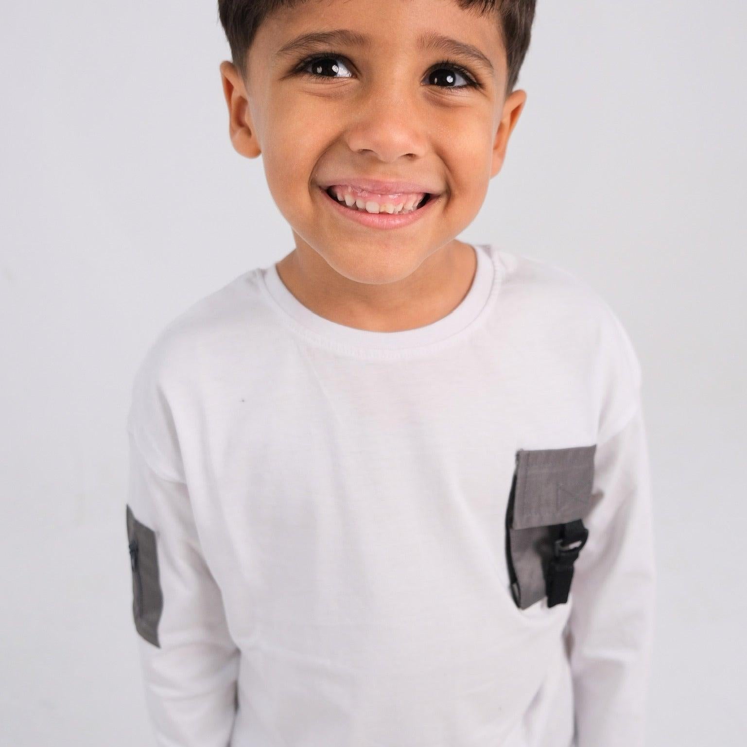 Long-Sleeved Printed T-shirt - Ourkids - Playmore