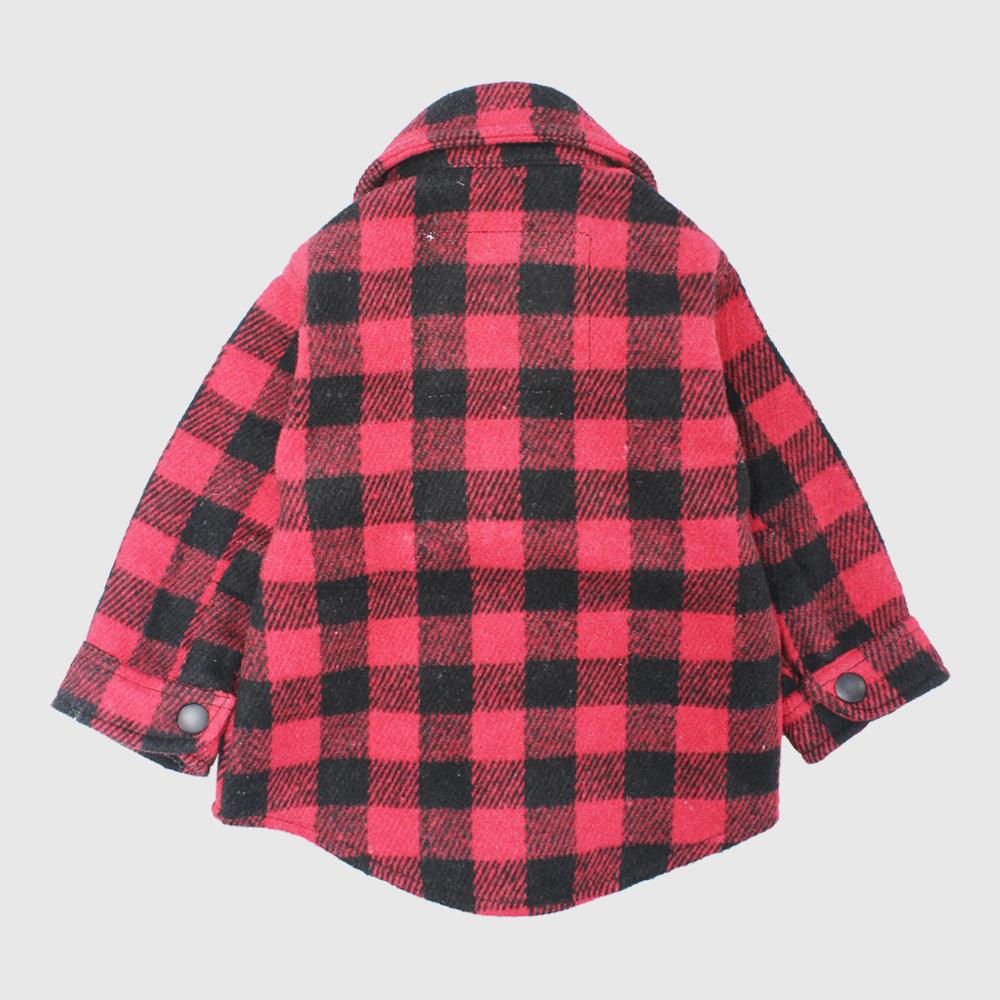 Long-Sleeved Red Checkered Shirt - Ourkids - Playmore
