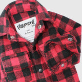 Long-Sleeved Red Checkered Shirt - Ourkids - Playmore