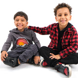 Long-Sleeved Red Checkered Shirt - Ourkids - Playmore