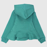 Long-Sleeved Ruffled Zip-Up Hoodie - Ourkids - Quokka